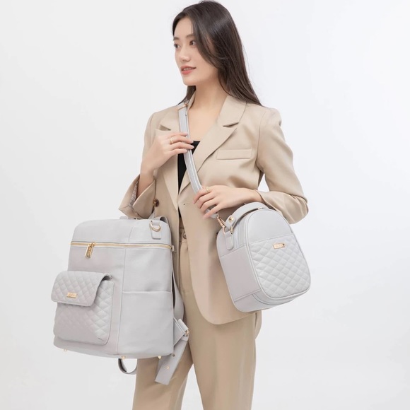 LULI BEBE MONACO SNACK BAG STONE GREY - Picture 12 of 16